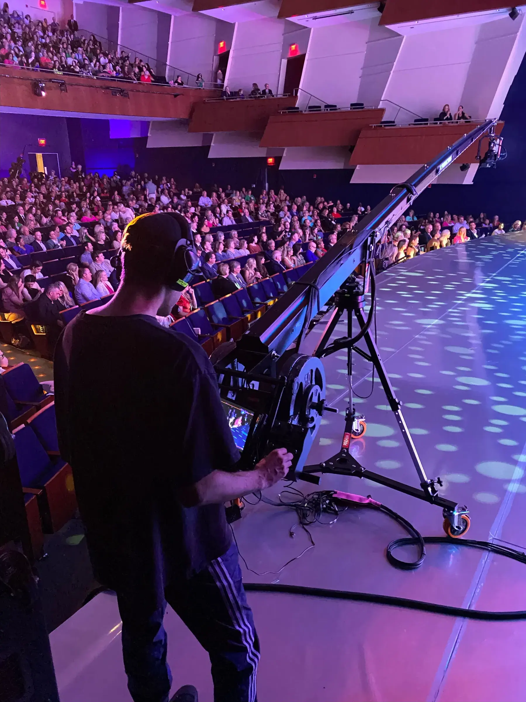 Live camera coverage of a high-energy event
